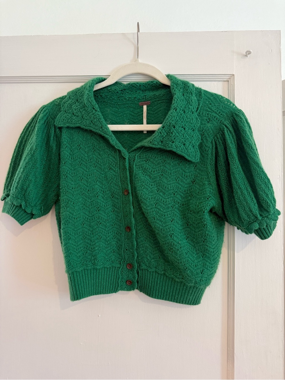 Free People Green Knit Top
